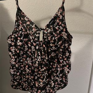 Forever 21 Cropped Floral Tank (S)